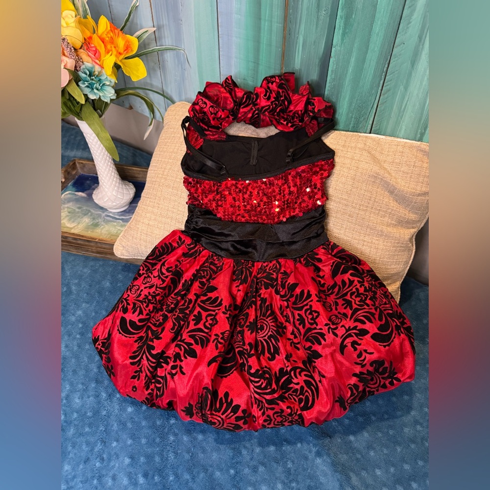 Red and Black Kids Costume/Dance Dress - Picture 2 of 6